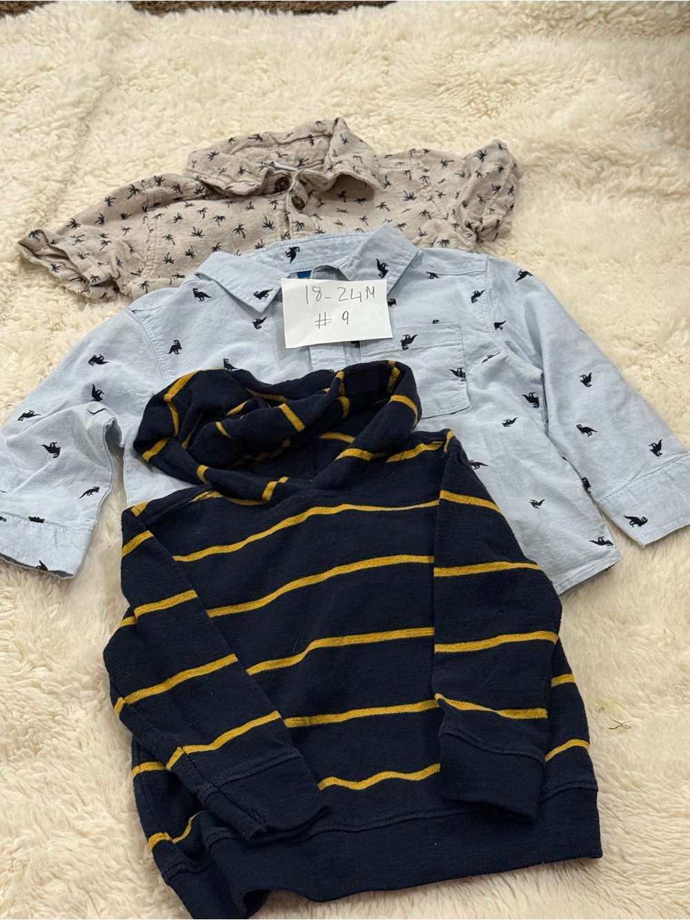 The Children's Place Navy & Mustard Striped Hooded Sweater - Kids Sweatshirt